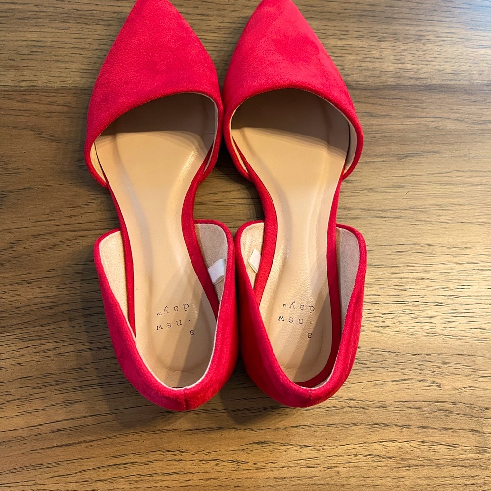 a new day Women's Red Flats